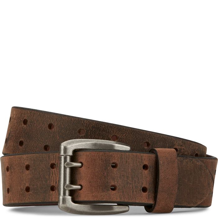 Chippewa Men's Classic Double Prong Brown Leather Belt