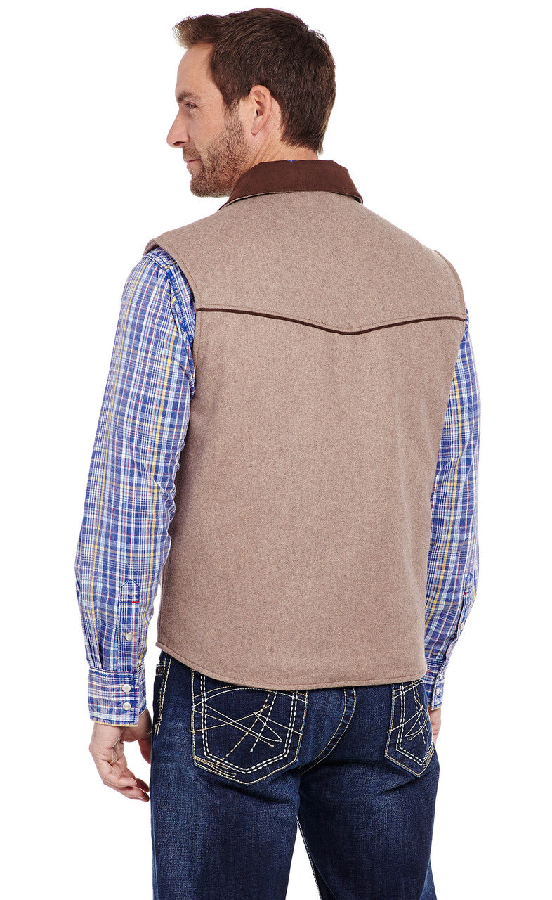 Cripple Creek by Circle S Men's Wool Melton Concealed Carry Vest (Available in 2 Colors)