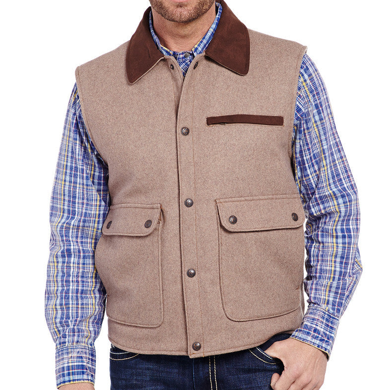 Cripple Creek by Circle S Men's Wool Melton Concealed Carry Vest (Available in 2 Colors)