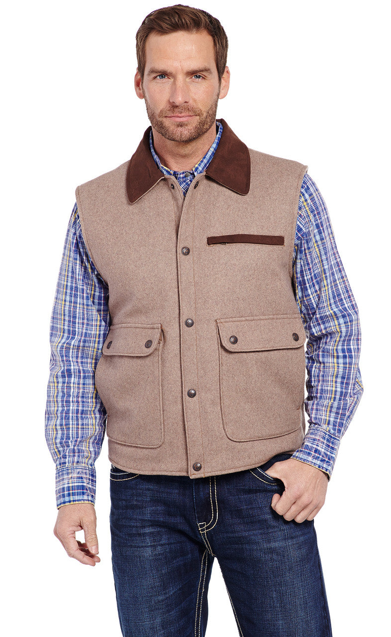 Cripple Creek by Circle S Men's Wool Melton Concealed Carry Vest (Available in 2 Colors)