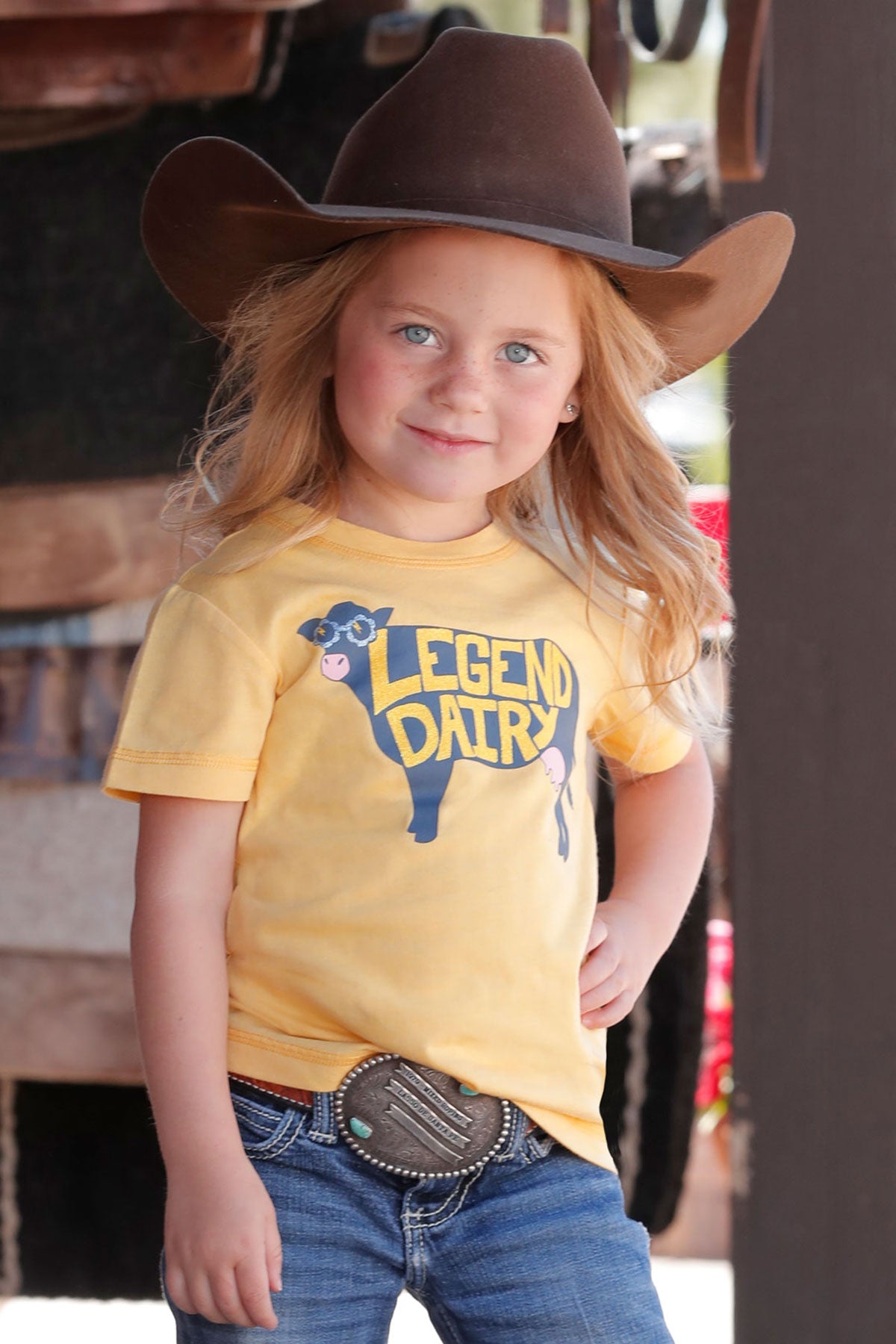 Cruel Girl's Toddler Legend Dairy T-Shirt in Yellow