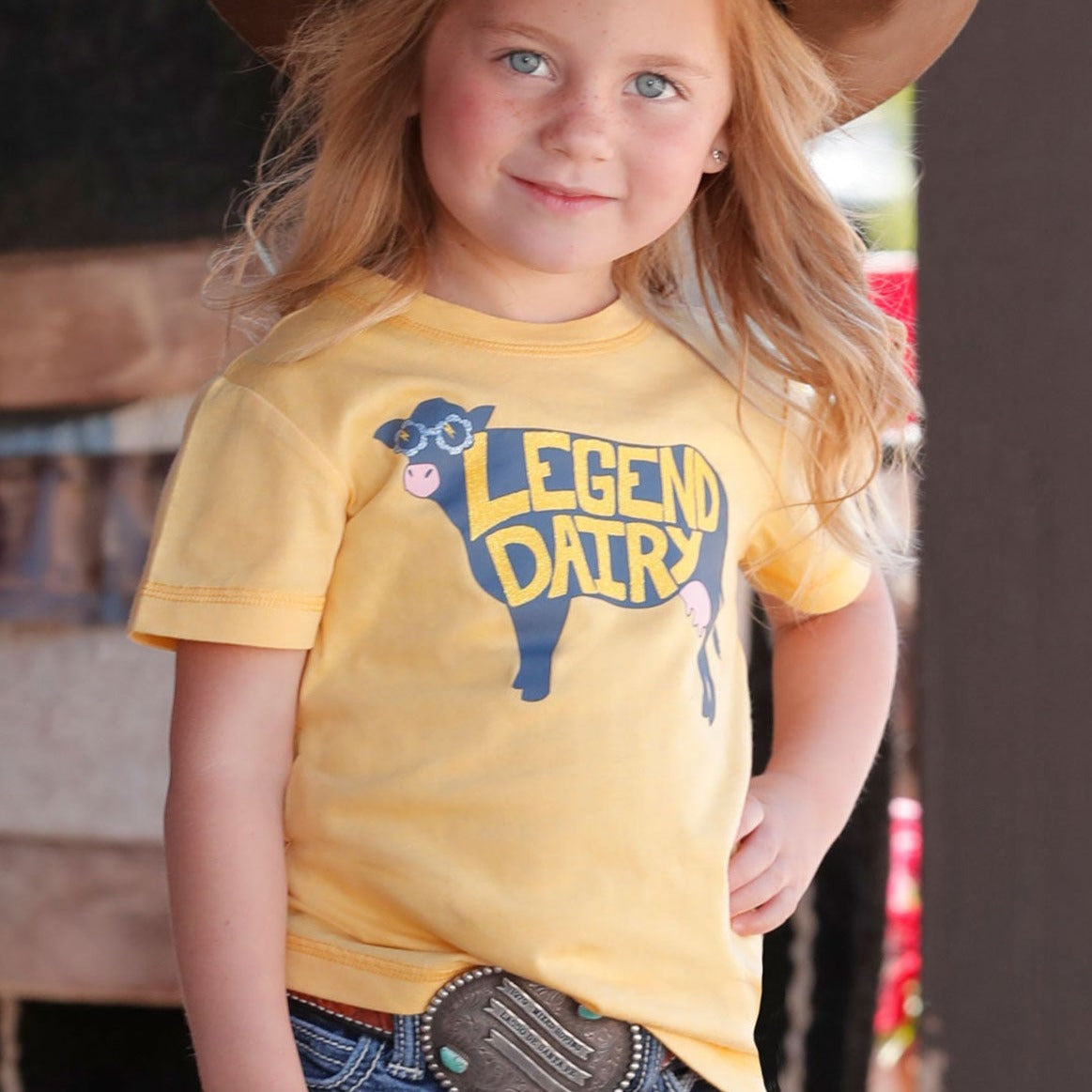 Cruel Girl's Toddler Legend Dairy T-Shirt in Yellow