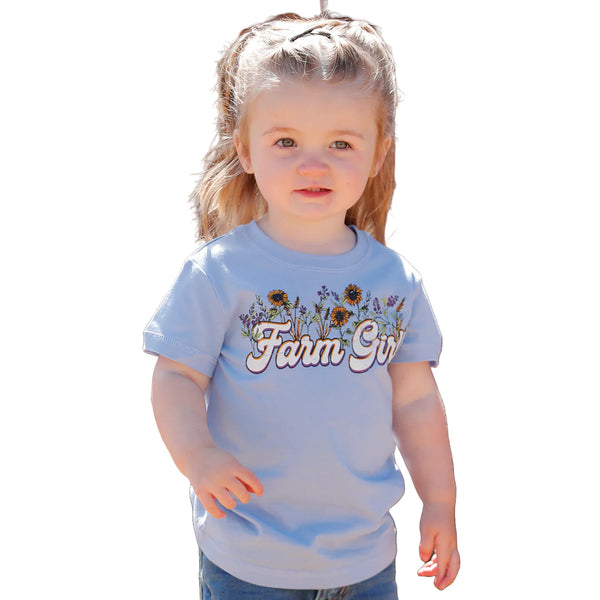 Cruel Girl's Toddler Farm Girl Graphic Tee in Lilac