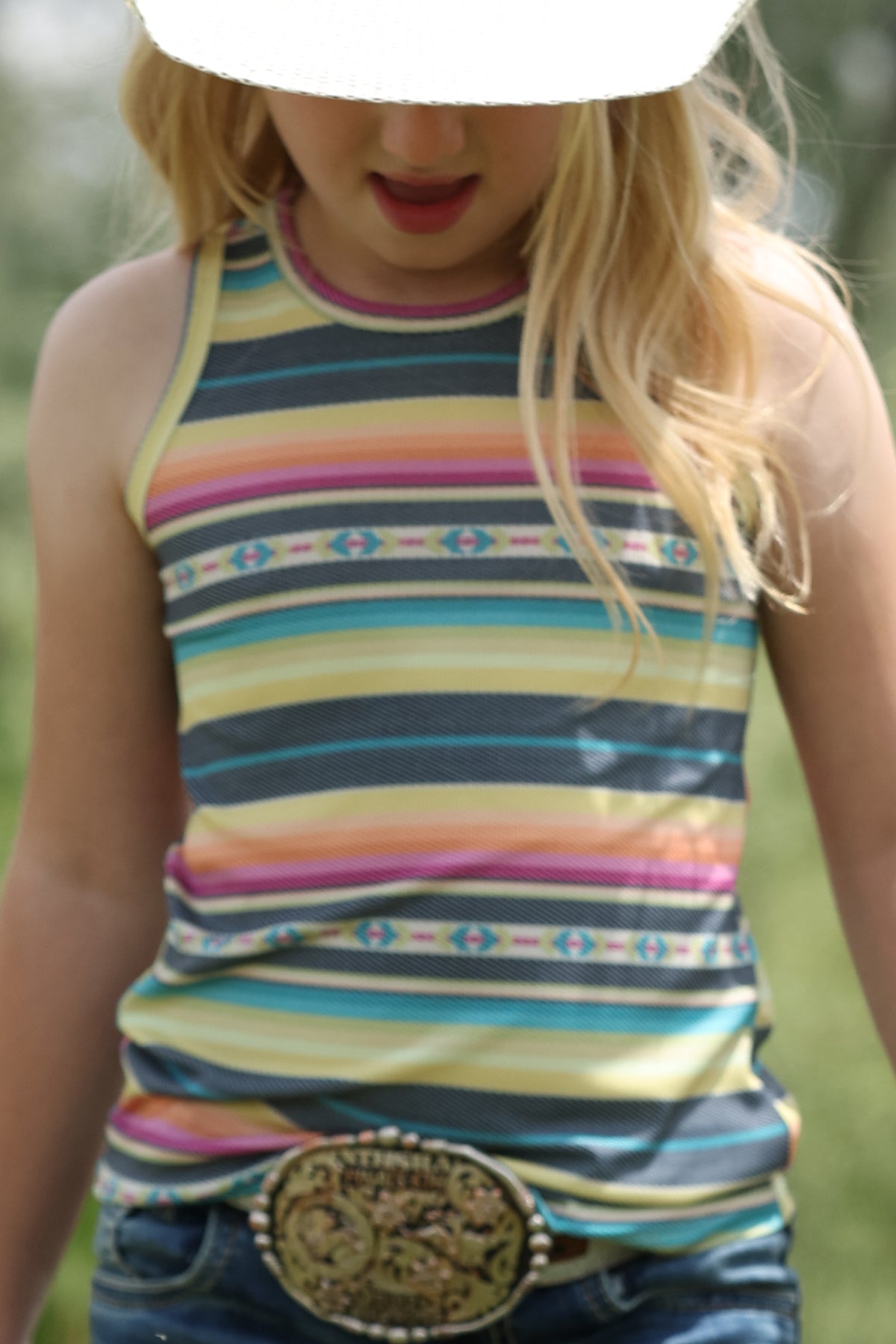 Cruel Girl's Multi Striped Tank Top