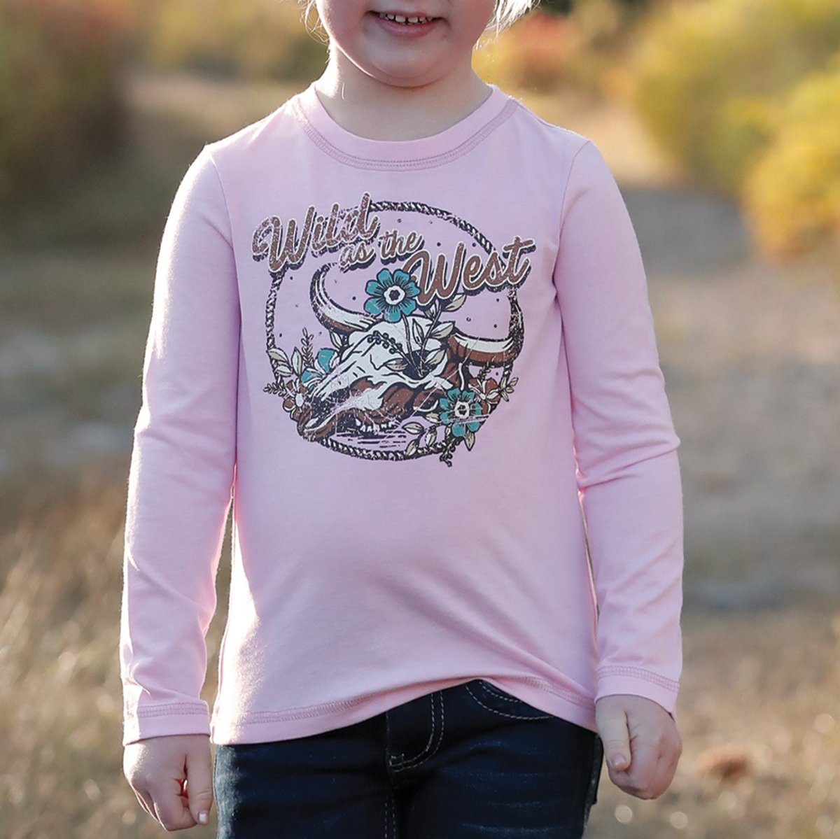 Cruel Girl's Toddler L/S Wild As The West T-Shirt in Pink