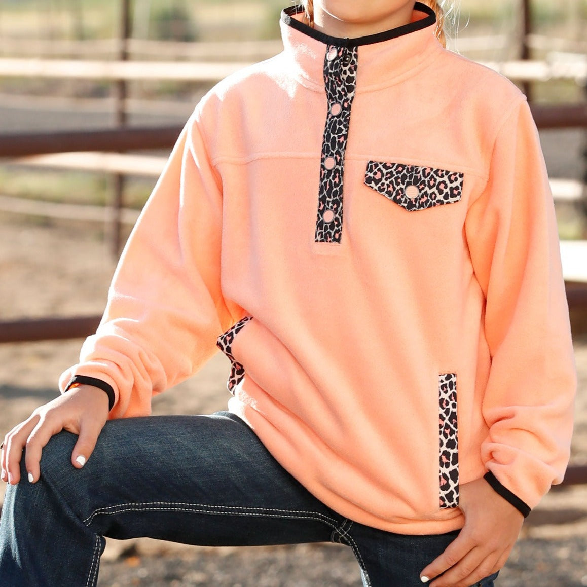 Cheetah discount fleece pullover