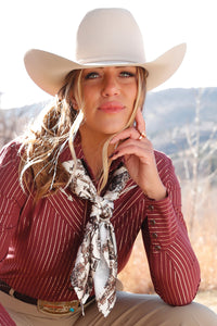 Cruel Women's Satin Old West Wild Rag in Cream