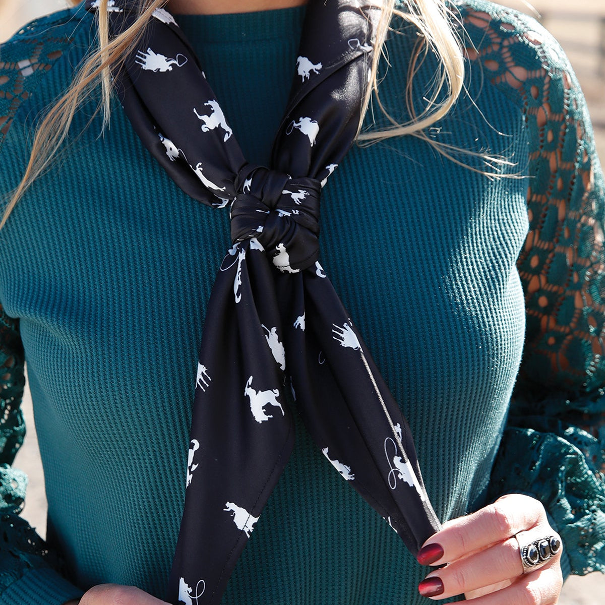 Cruel Women's Satin Horse Wild Rag in Black