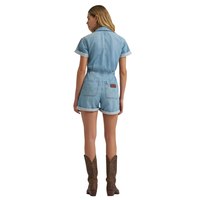 Wrangler Women's Denim Snap Utility Romper