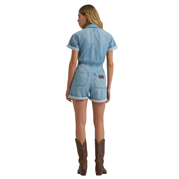 Wrangler Women's Denim Snap Utility Romper