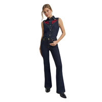 Wrangler x Lainey Wilson High Rise Flare Jean in Dark Rinse