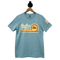Red Dirt Hat Co. "Surf Side" Unisex Graphic T-Shirt in Heather Blue Lagoon