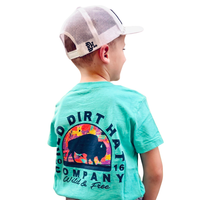 Red Dirt Hat Co. Youth "Wild & Free" T-Shirt in Teal