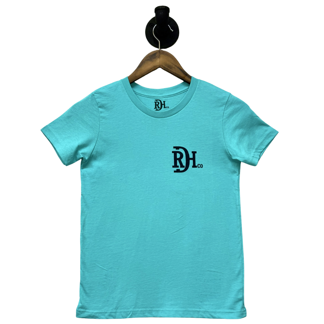 Red Dirt Hat Co. Youth "Wild & Free" T-Shirt in Teal