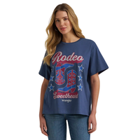 Wrangler Retro Women's S/S Rodeo Sweetheart Graphic Tee in Dark Blue
