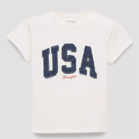 Wrangler Retro Women's S/S Denim USA Graphic Tee in Egret