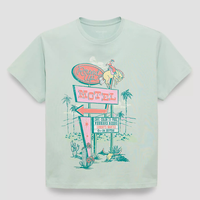Wrangler Retro Women's S/S Round Up Motel Graphic Tee in Lichen Heather