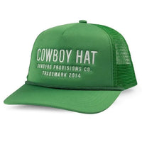 Sendero Provisions Co. "Cowboy Hat" Trucker Hat in Green