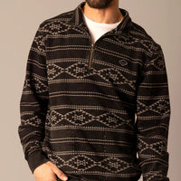 Kimes Ranch Men's Crupper Quarter Zip Pullover in Black
