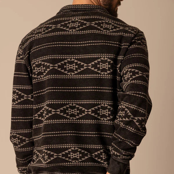 Kimes Ranch Men's Crupper Quarter Zip Pullover in Black