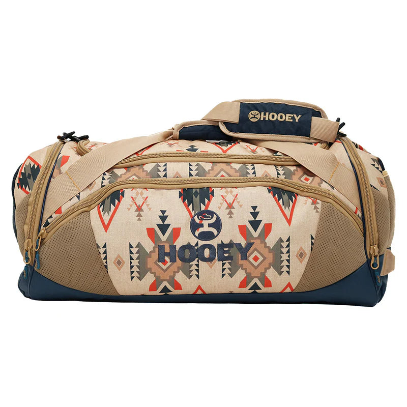 Hooey "The Competitor" Carry-All Tan and Navy Aztec Duffle Bag