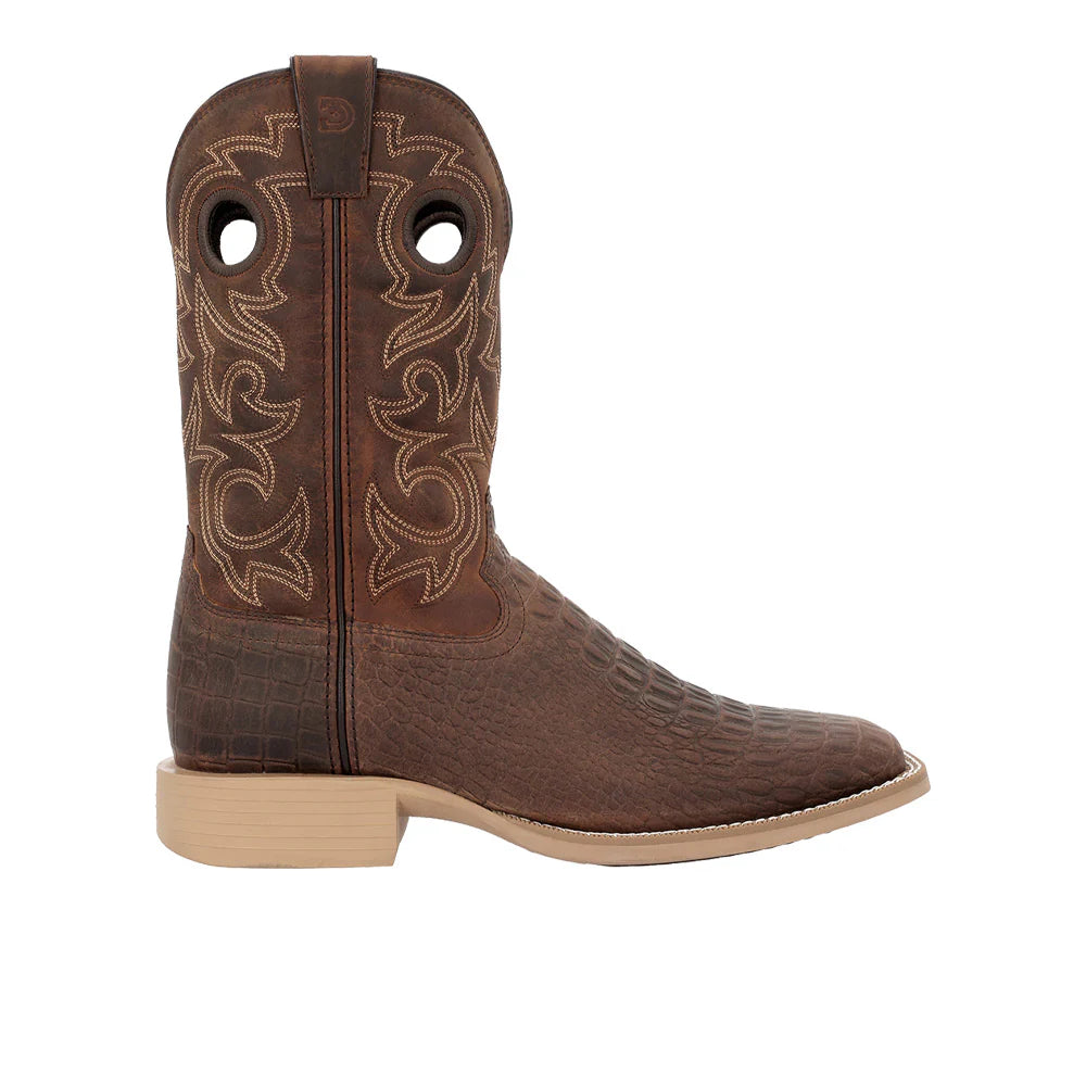 Durango Men's Shyloh Western Boot in Nicotine Croc Print – Branded