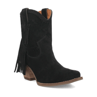 Dingo Women's Fandango Suede Leather Bootie in Black