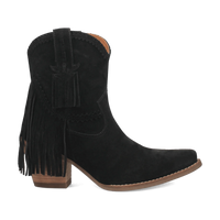 Dingo Women's Fandango Suede Leather Bootie in Black