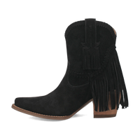 Dingo Women's Fandango Suede Leather Bootie in Black