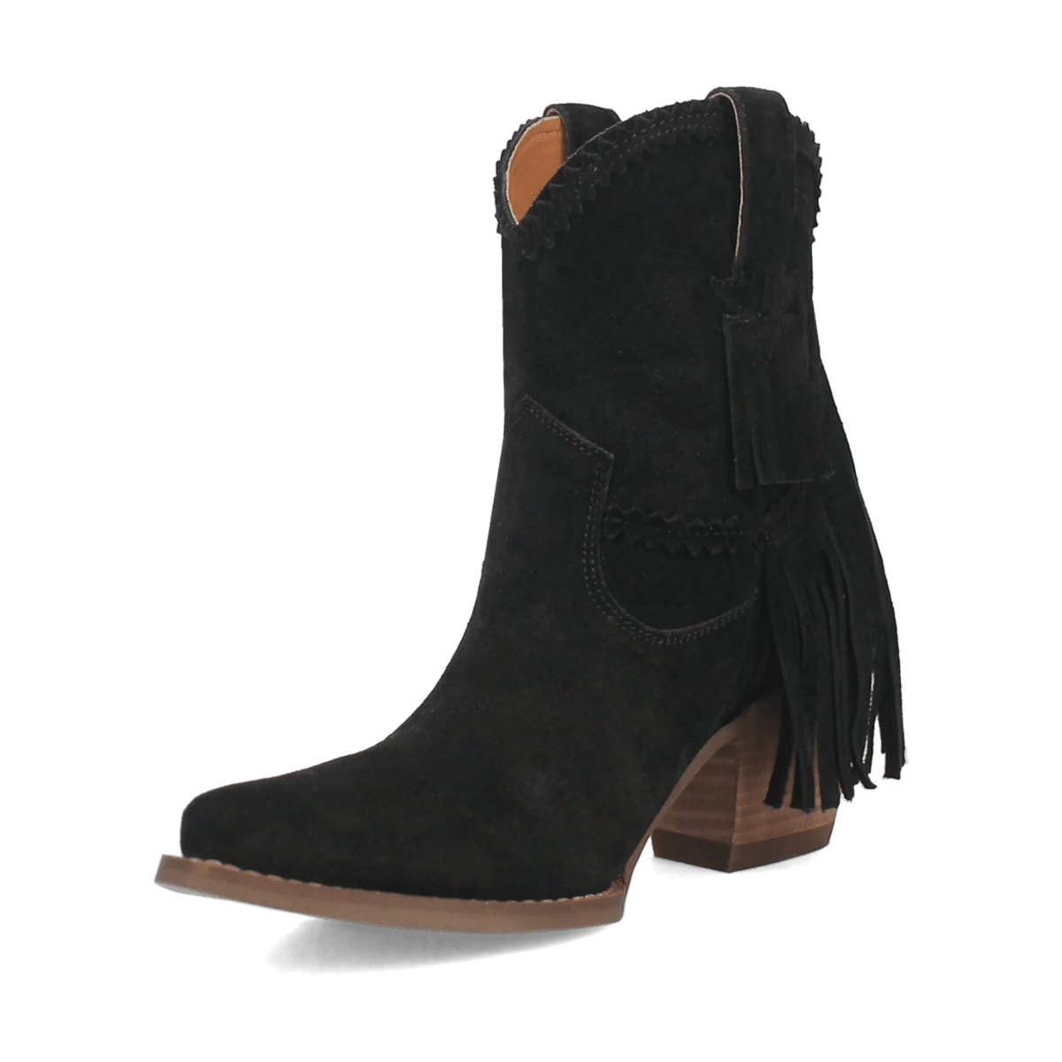 Dingo Women's Fandango Suede Leather Bootie in Black