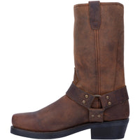 Dingo Men's Dean Leather Harness Boot in Dark Brown