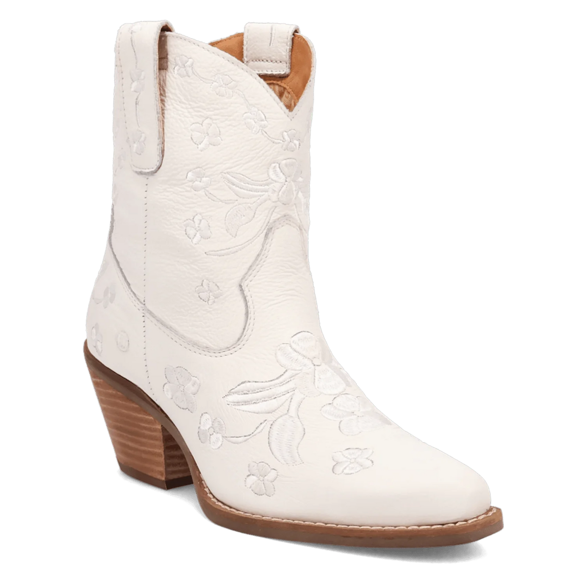 Dingo Women's Sweetheart Leather Bootie in White