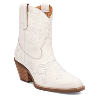 Dingo Women's Sweetheart Leather Bootie in White