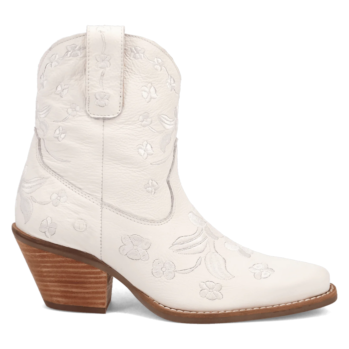 Dingo Women's Sweetheart Leather Bootie in White