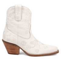 Dingo Women's Sweetheart Leather Bootie in White