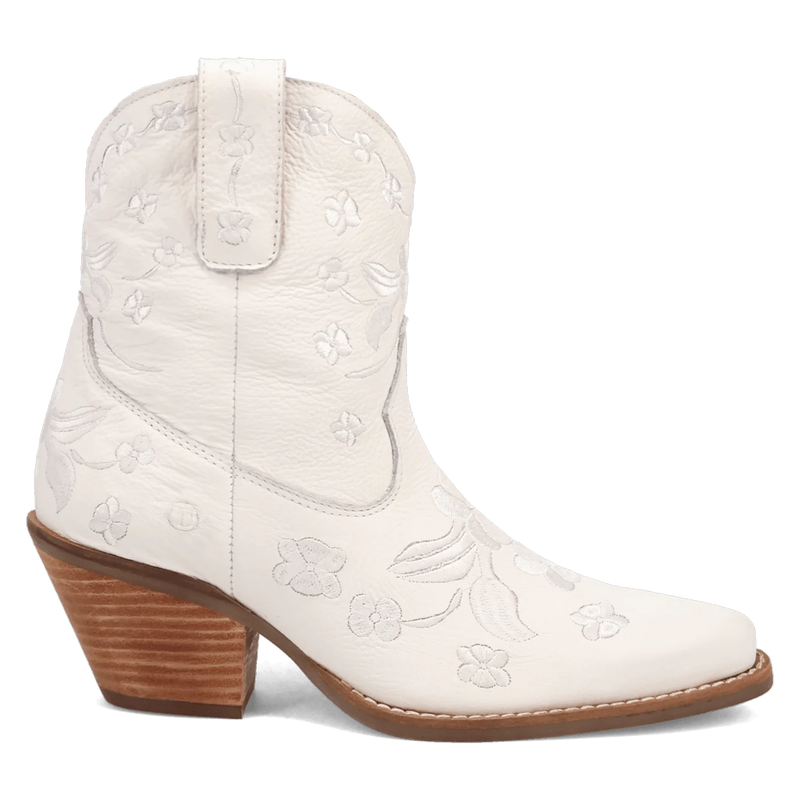 Dingo Women's Sweetheart Leather Bootie in White