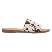 Dingo Women's Tabby Sandal in Cow Print