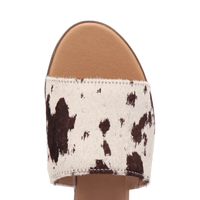 Dingo Women's Tabby Sandal in Cow Print