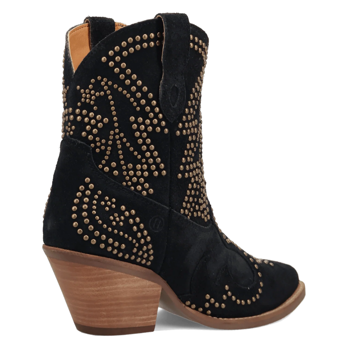 Dingo Women's Seein' Start Suede Leather Bootie in Black