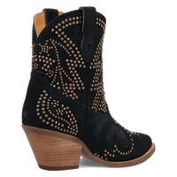 Dingo Women's Seein' Start Suede Leather Bootie in Black