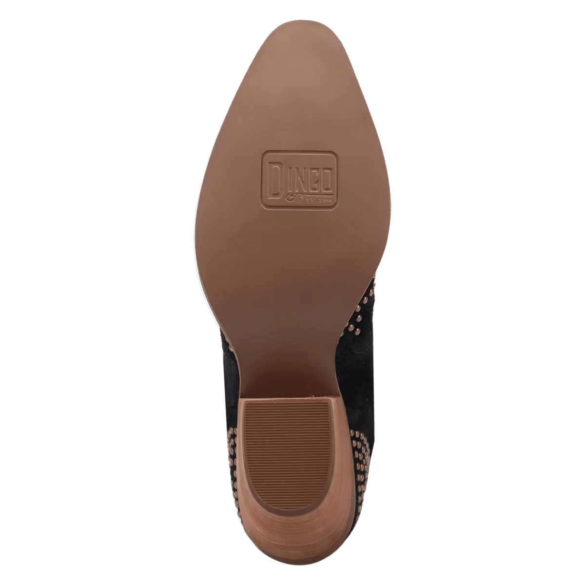 Dingo Women's Seein' Start Suede Leather Bootie in Black