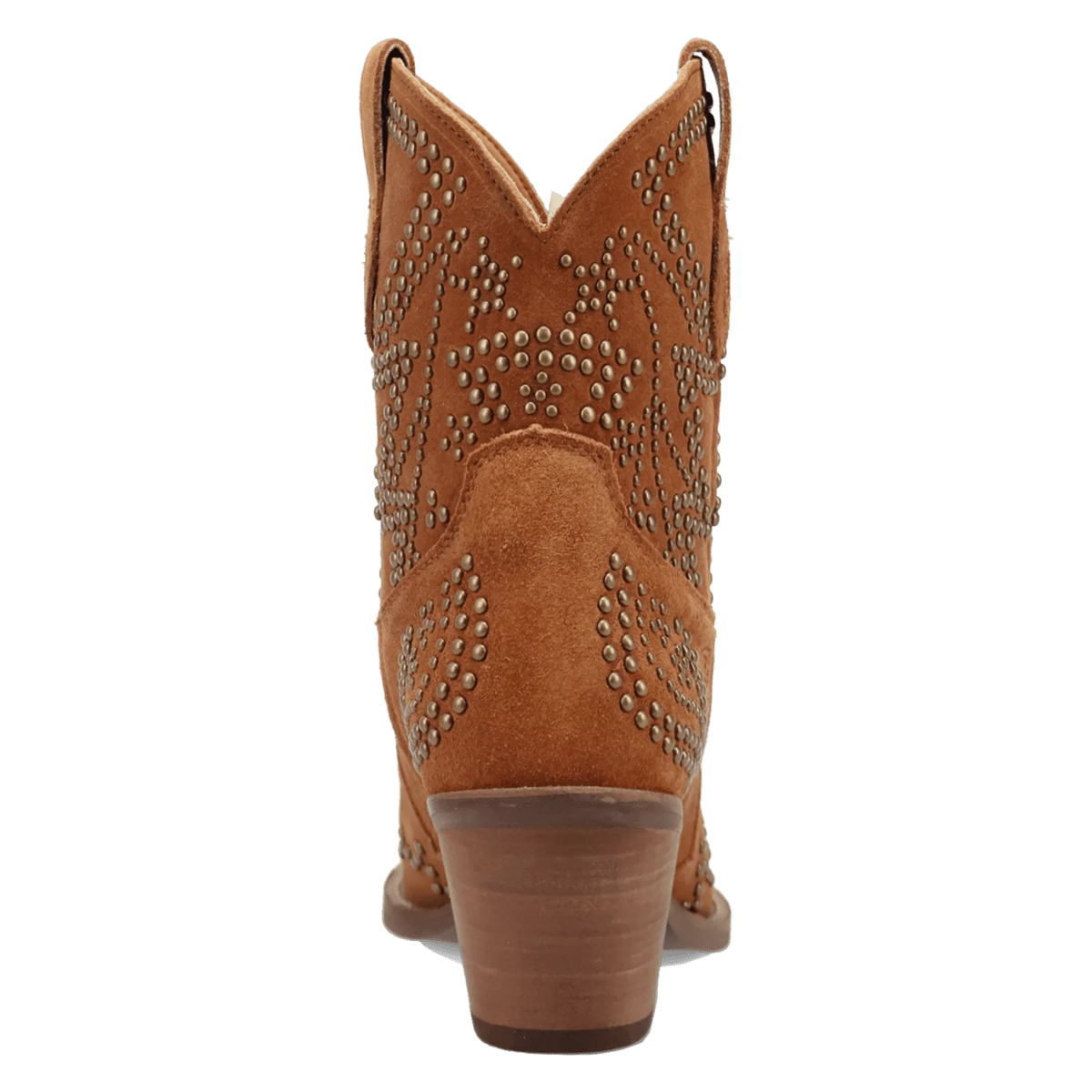 Dingo Women's Seein' Stars Suede Leather Bootie in Camel