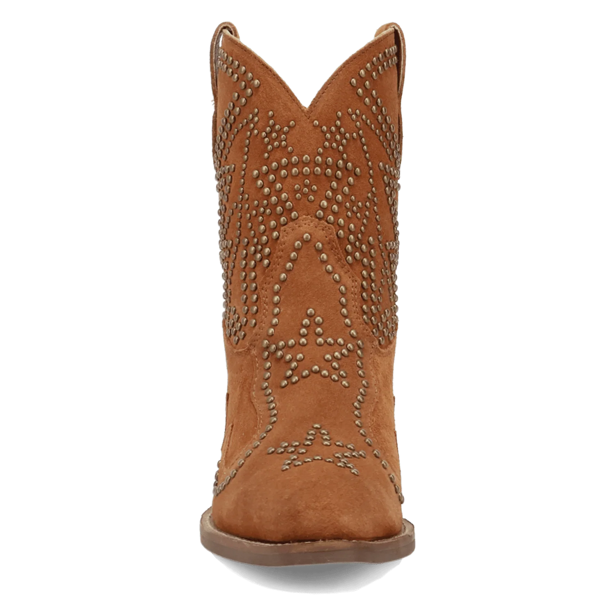 Dingo Women's Seein' Stars Suede Leather Bootie in Camel