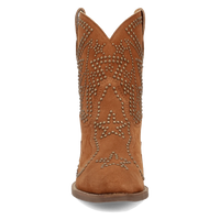 Dingo Women's Seein' Stars Suede Leather Bootie in Camel