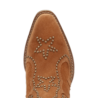 Dingo Women's Seein' Stars Suede Leather Bootie in Camel