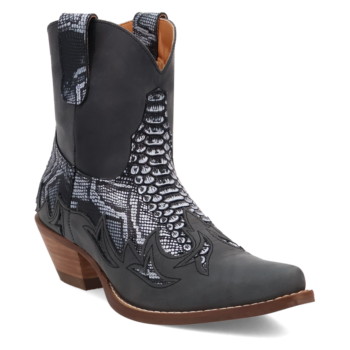 Dingo Women's Cobra Kiss Leather Bootie in Black