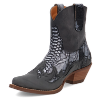 Dingo Women's Cobra Kiss Leather Bootie in Black