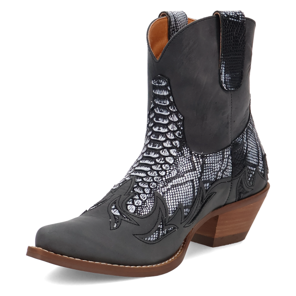Dingo Women's Cobra Kiss Leather Bootie in Black