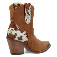Dingo Women's Texas Charm Suede Leather Bootie in Camel