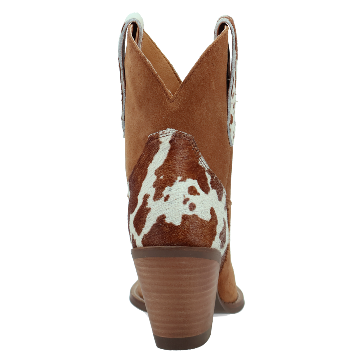 Dingo Women's Texas Charm Suede Leather Bootie in Camel